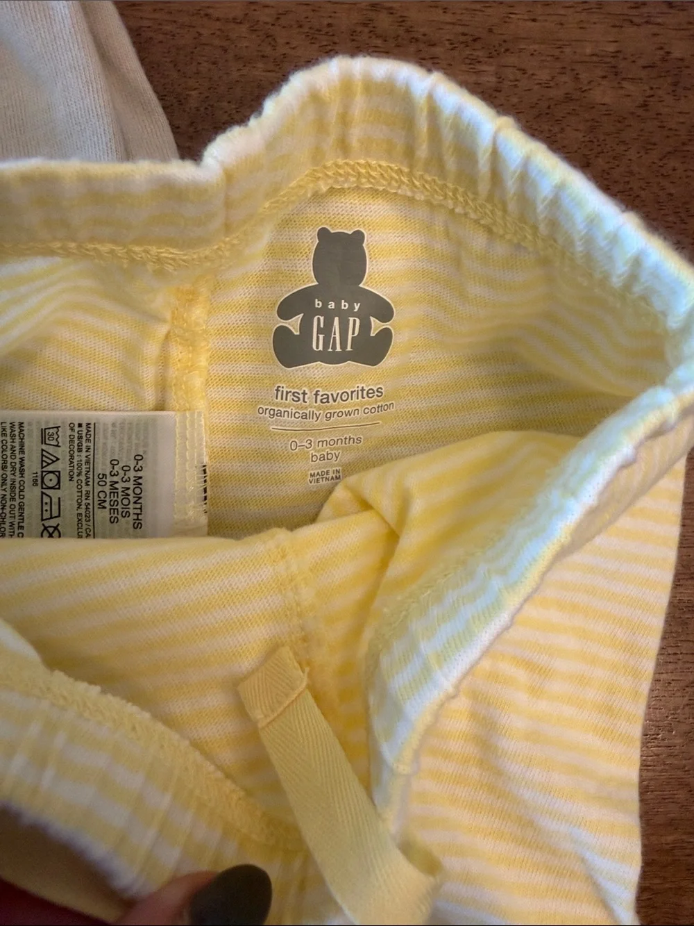 Baby Gap Neutral & Yellow Infant Baby Onesie and Pants Set